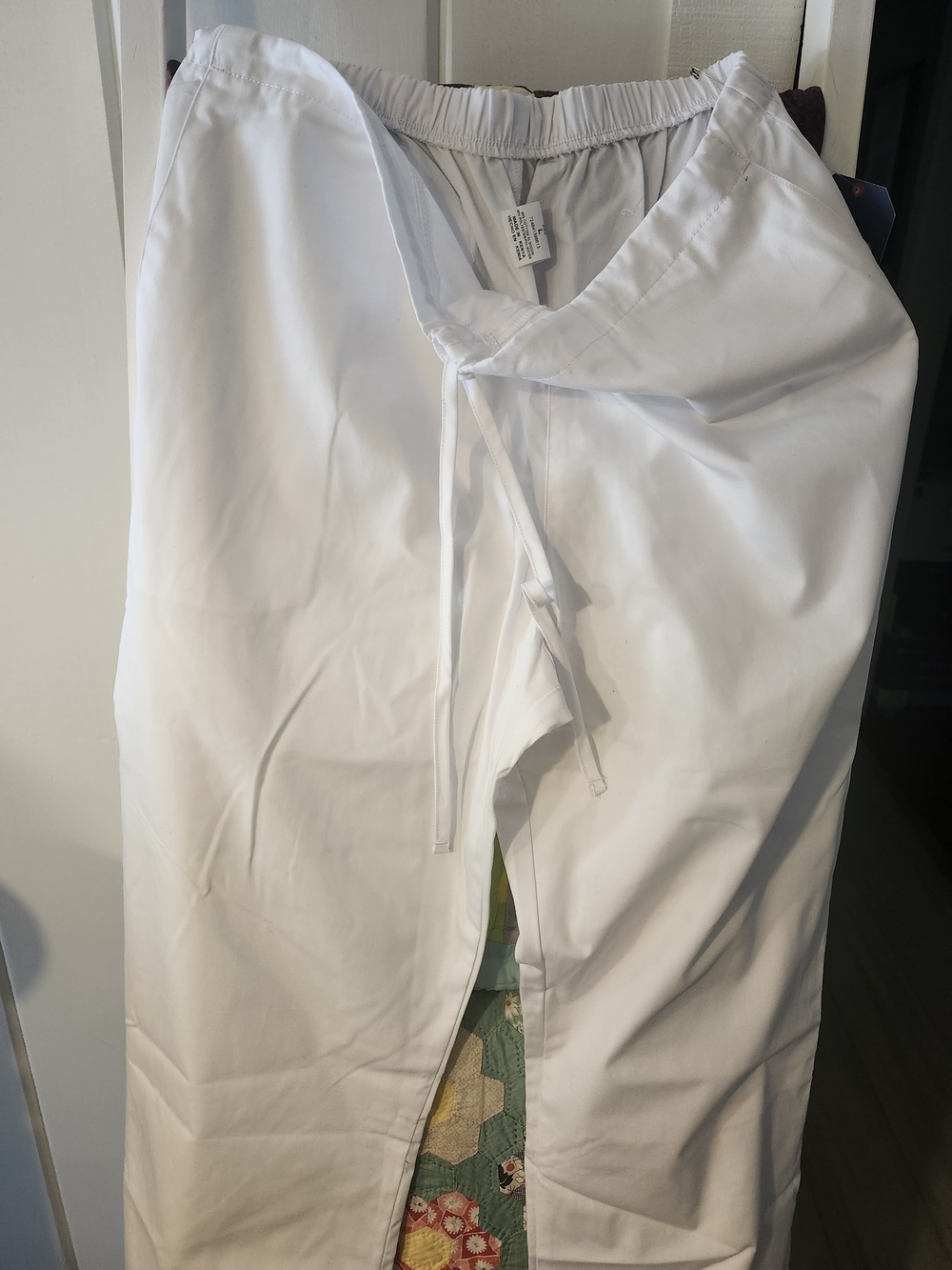 Cherokee White Drawstring Pants